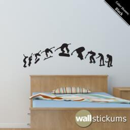 Skateboard Trick Sequence Wall Decal - Kids & Teens Room Decor - thumbnail 3