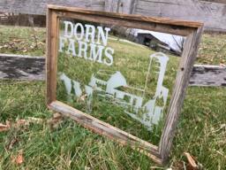 Custom Personalized Mirror, Large Barn Wood Engraved Etched 18x24 Mirror Barnwood - thumbnail 1