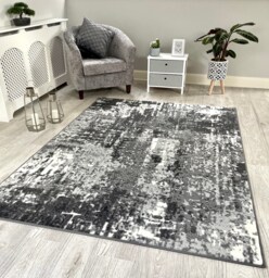 New Modern Grey Marble Rugs Mats Large Small Hallway Runners Area Carpet - thumbnail 1