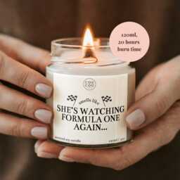 F1 Gift For Him Or Her, Watching Formula One Again Candle, Funny - thumbnail 2