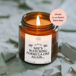F1 Gift For Him Or Her, Watching Formula One Again Candle, Funny - thumbnail 3