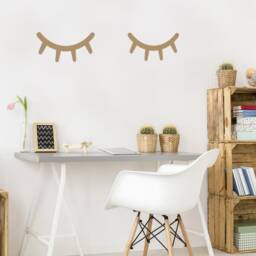 Sleepy Eyes Wall Stencil A4 Mylar Template For Nursery Decor - thumbnail 1