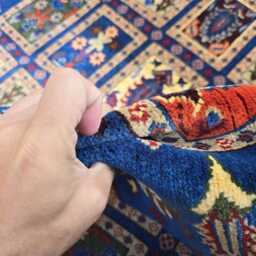Rug 6.7x4.9Ft Afghan Handmade Soft Oriental Wool Carpet, Persian Style Rug, Bohemian Decor - thumbnail 3