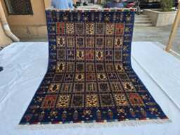 Rug 6.7x4.9Ft Afghan Handmade Soft Oriental Wool Carpet, Persian Style Rug, Bohemian Decor - thumbnail 1