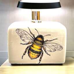 Bee Lamp, Square Lamps For Nursery, Bedside Table Mothers Day Gifts, Gift Mum, Unique Lighting, Gifts - thumbnail 4