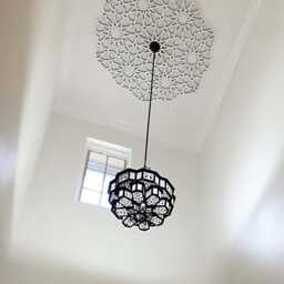 Moroccan Pendant Hand-Pierced Shadow Caster - Entryway Foyer, 20 Inch - thumbnail 3