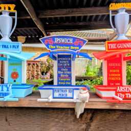 Ipswich Town Fly-Thru Bird Feeder Portman Road Tractor Boys Garden Feeding Station Quirky Bird Table - thumbnail 3