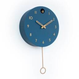 Fresco Cuckoo Clock, Modern Wall Decor, Brass Details, Minimalist Wooden Handmade Design - thumbnail 2