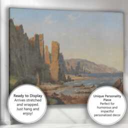Rocky Coastal Cliffs Seascape Traditional Maritime Landscape Canvas Wall Art Print Decor Picture Ready To Hang - thumbnail 3