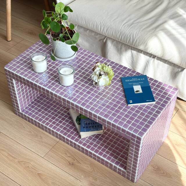 Tiled Coffee Table/Shoe Rack, Shoey M - image 1
