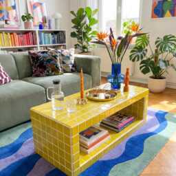 Tiled Coffee Table/Shoe Rack, Shoey M - thumbnail 4