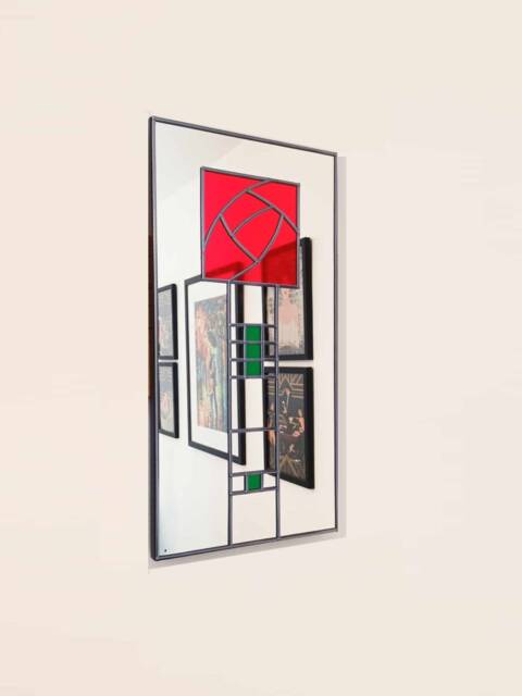 Rennie Mackintosh Style Stained Glass Effect Mirror Art Nouveau Handmade - image 1