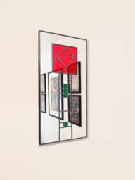 Rennie Mackintosh Style Stained Glass Effect Mirror Art Nouveau Handmade - thumbnail 1