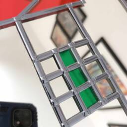Rennie Mackintosh Style Stained Glass Effect Mirror Art Nouveau Handmade - thumbnail 3