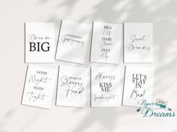Bedroom Prints/Pictures- 18 Designs - Minimalist Wall Art Poster. Funny Home Pictures 6 Sizes Gift - Typography Print - thumbnail 1