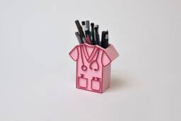 Pink Scrub Top Pen Holder, Doctor Nurse Gift, 3D Printed