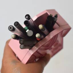 Pink Scrub Top Pen Holder, Doctor Nurse Gift, 3D Printed - thumbnail 3