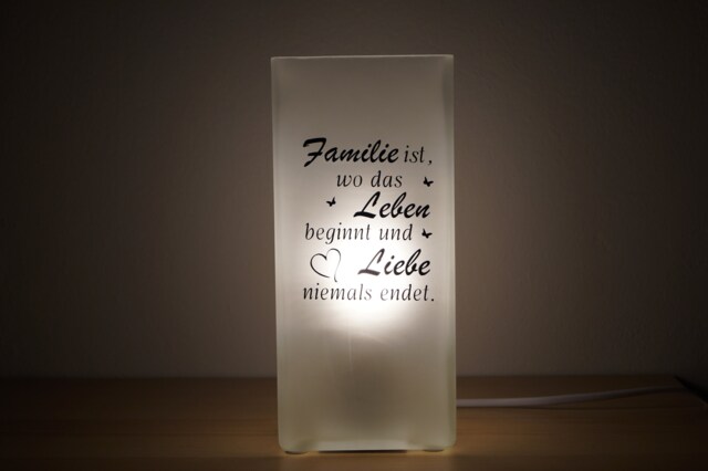 Lamp With Slogan, Customizable - image 1