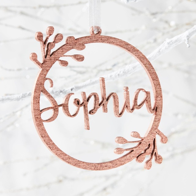 Wreath Personalised Christmas Decoration - image 1