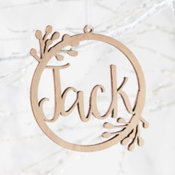 Wreath Personalised Christmas Decoration - thumbnail 3