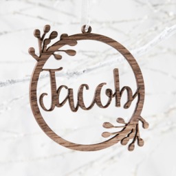 Wreath Personalised Christmas Decoration - thumbnail 2