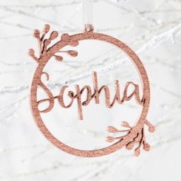 Wreath Personalised Christmas Decoration - thumbnail 1