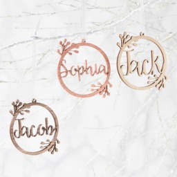 Wreath Personalised Christmas Decoration - thumbnail 4