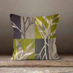 Gold Yellow Cushion Cover-Flower Yellow Grey Pillow Case-Mustard Modern Leaves Case-Garden Throw Cover-Gift For Her - thumbnail 3