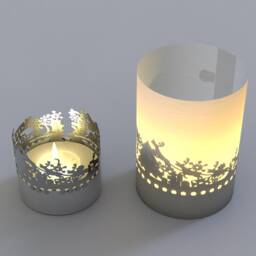 Christmas Shadow Play Candle Festive Motifs Gift Tube - thumbnail 2
