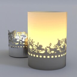 Christmas Shadow Play Candle Festive Motifs Gift Tube - thumbnail 3