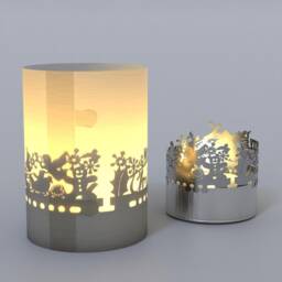 Christmas Shadow Play Candle Festive Motifs Gift Tube - thumbnail 4