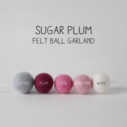 Christmas Garland - Tree Decorations Felt Ball Sugar Plum Holiday Decor Pom Pom - thumbnail 3