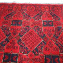 4x6 Ft New Afghan Bukhara Rug, Handmade Geometric Genuine Oriental Khal Mohammedi Area Turkmen Livingroom D??cor Rug - thumbnail 3