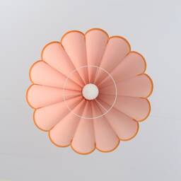Handmade Candy Orange Lampshade Cotton Linen Acrylic Pendant Light - thumbnail 2