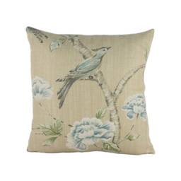 Zoffany - Woodville Pebble Classic Bird & Blossom Chinoiserie Cushion Cover Handmade Throw Pillow Designer Home Decor - thumbnail 2