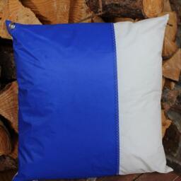 Nautical Sailcloth Pillow Cover Blue Boat Cushion, Home Decor Segeltusch Kissen 16 X - thumbnail 2
