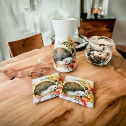 Autumn Hedgehog Vase, Coasters, Gifts, Home Decor - thumbnail 2