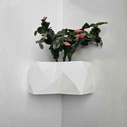 Corner Wall Planter, Vertical Garden Pot For Modern Interior - thumbnail 2