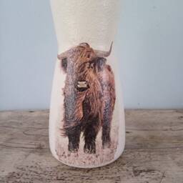 Highland Cow Flower Vase, Highland Gifts, Themed Decor, Home Gifts For Her, Mum, Vase - thumbnail 2