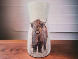 Highland Cow Flower Vase, Highland Gifts, Themed Decor, Home Gifts For Her, Mum, Vase - thumbnail 1