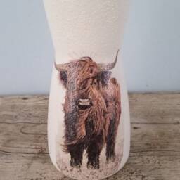 Highland Cow Flower Vase, Highland Gifts, Themed Decor, Home Gifts For Her, Mum, Vase - thumbnail 3