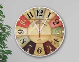 Retro Wall Clock Farmhouse Decor, Colorful Wall Clock, Unique Gift, Large Silent Easy To Read Clock - thumbnail 1