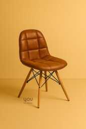 Chair - Dining Chairs Metal Framed Wooden Legs For Living Room Leather Velvet - thumbnail 1