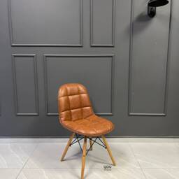 Chair - Dining Chairs Metal Framed Wooden Legs For Living Room Leather Velvet - thumbnail 2