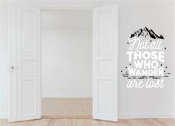 Not All Those Who Wander Are Lost Wall Decal Motivation Quote Decor Sticker Vinyl Art Good Hose Home Decoration Gift Idea - thumbnail 1