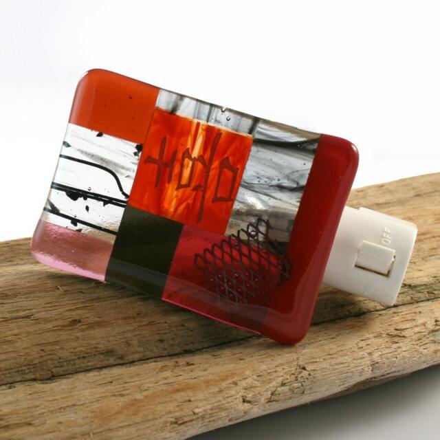 Happiness Asian Theme Fused Glass Night Light - image 1