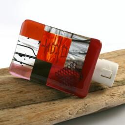 Happiness Asian Theme Fused Glass Night Light