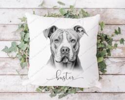 Bulldog Cushion, Pillow, Gift, Gift For Him, Lover, Her, American Bulldog, Owner, Dog Cushion - thumbnail 1