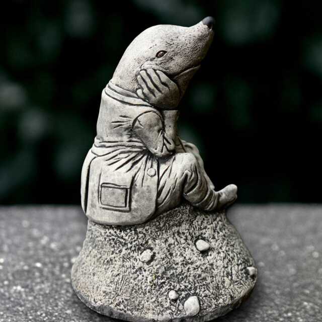 Sitting Mole Sculpture Concrete Sitting Statue Outdoor Animal Decoration Handmade Ornament Garden Decor Yard Art Lover Gift - image 1