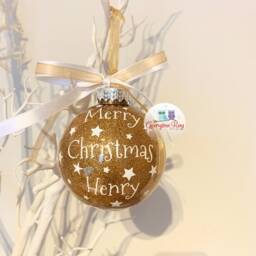 Personalised Christmas Bauble, Gift, Merry 2024 Ornament, Keepsake, Ornament, Decoration - thumbnail 1